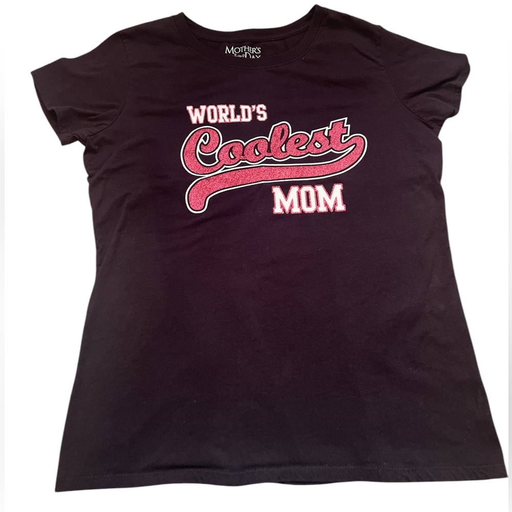 World’s Coolest Mom Glitter Shirt Size Large